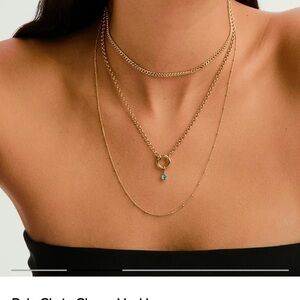 Mejuri Rolo Chain Charm Necklace 14k yellow gold 20 inches.
